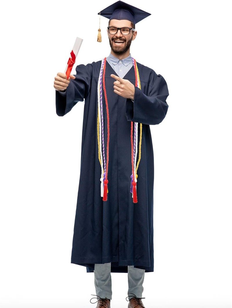 Haconba 25 Pieces Graduation Honor Cord Rayon Braided Honor Cords with Tassel for Graduation Students Bachelor Master Doctoral Gown Grad Decor (Red with Black) - Image 5